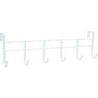 Spectrum White Over-The-Door Hook Rail with 6 Hooks Image 2